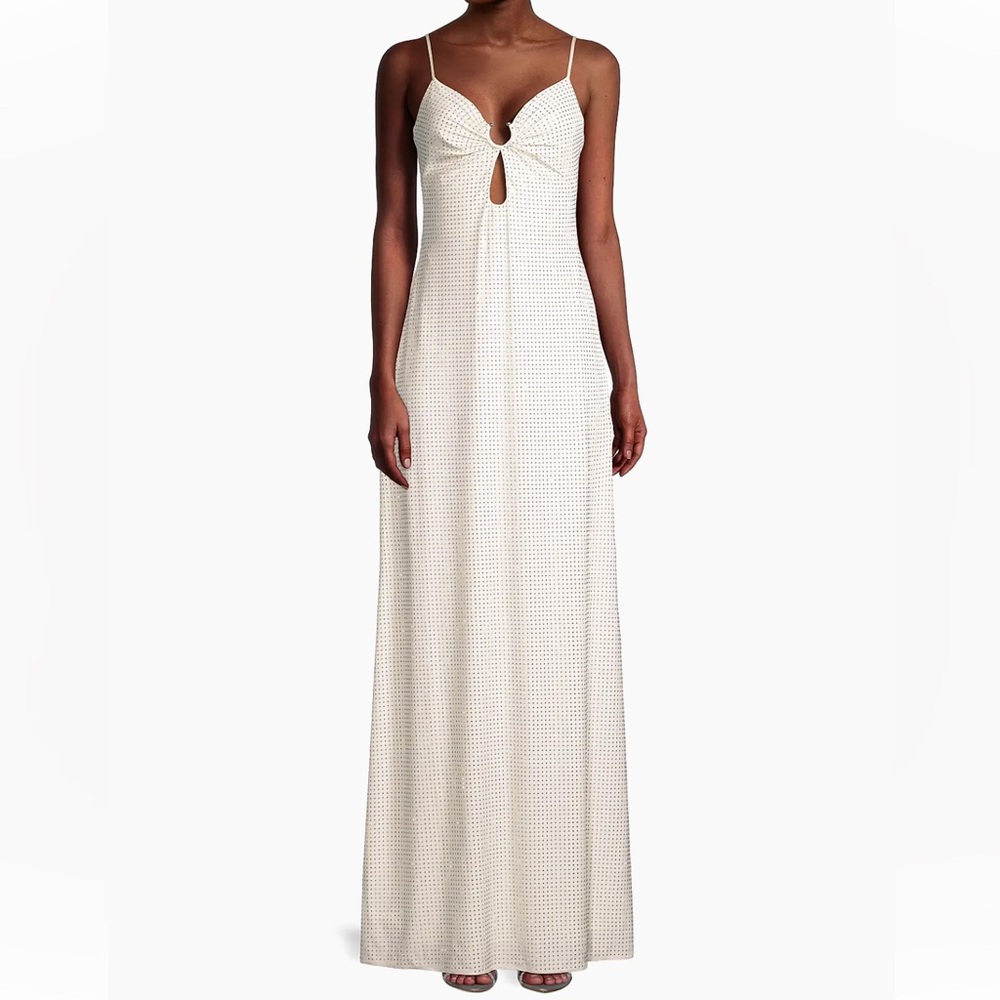 Liv Foster Keyhole Cutout Crystal-Studded